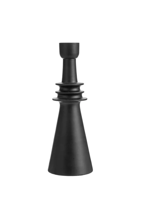 Utile extérieur:Chandelier conique coloris noir en aluminium - 8 x 8 x 21,5 cm