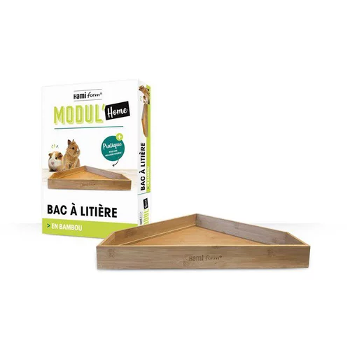 Idée utile：Bac à litière en bois pour lapin Hamiform Modul’Home