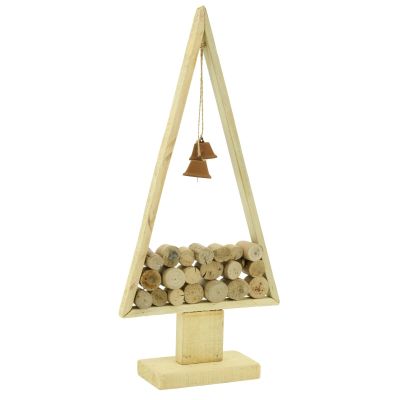 Sapin en bois et métal avec cloches
