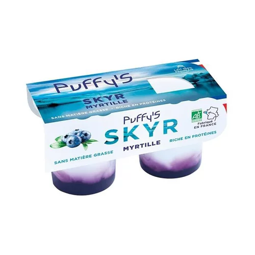 Pour la maison et le jardin:Skyr myrtille bio Puffy’s - 2 x 125 g