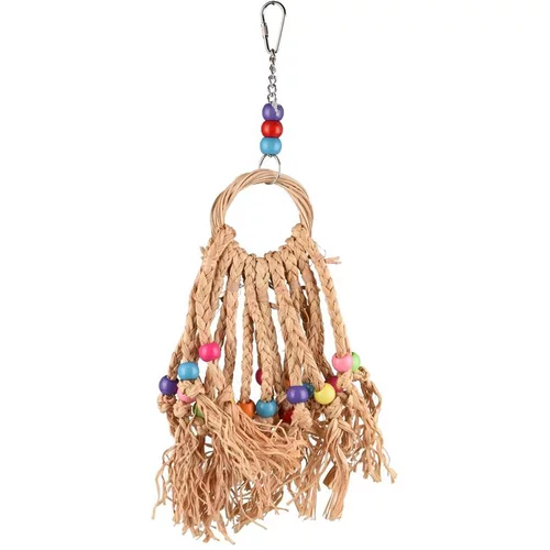Pour le jardin：Jouet pour perroquet coloris beige Flamingo Jo Duma Anneau – 39 cm