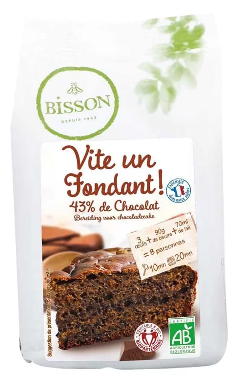 Pour la maison et l’extérieur:Vite un fondant au chocolat bio Priméal - 300 g