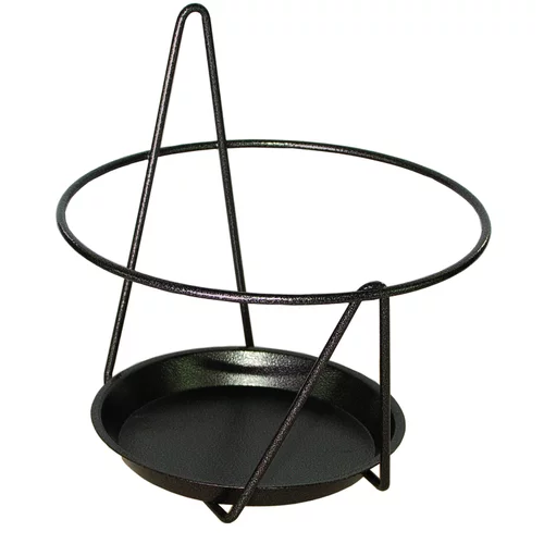 Utile dehors:Porte pot mural soucoupe gris Ø 16/18 cm