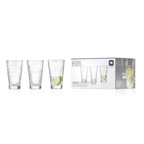 Jardin à équiper:Gobelet haut en verre transparent Leonardo Vario Struttura - 25 cl
