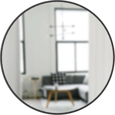 Miroir rond 94 cm Hub (Noir)