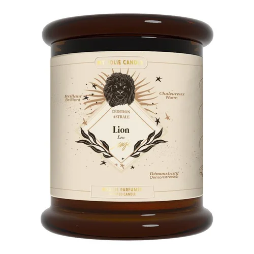Pour compléter votre jardin：Bougie parfumée vanille clou de girofle My jolie Candle Astrale lion - 300 g