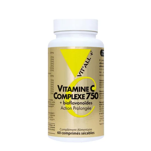 Pour compléter vos extérieurs:Complexe 750 de vitamine C et bioflavonoïdes en boite de 60 comprimés