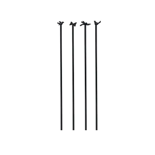 Jardin & équipement：Piquet poteau Pratic décor varié pour extérieur coloris noir - 120 cm