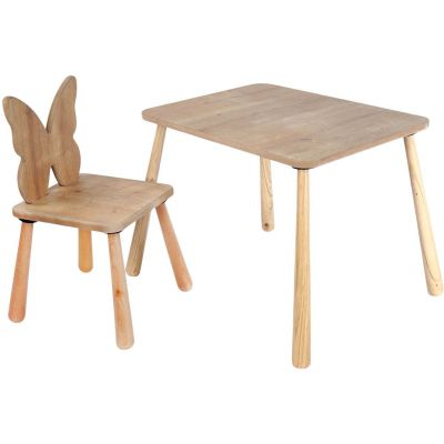 Ensemble table et chaise enfant en aggloméré Bizzy (Modèle 4)
