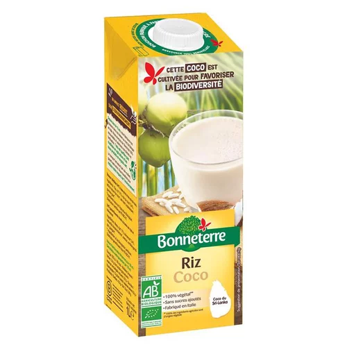 Une sélection pour le jardin：Boisson riz coco Bonneterre – 1 L