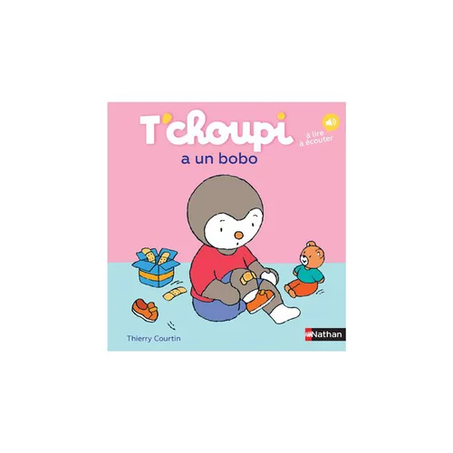 Facile à intégrer à l’extérieur:Le livre " T'choupi a un bobo " aux Éditions Nathan
