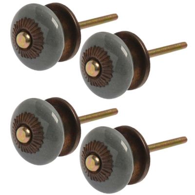 Boutons de porte pour meubles Flacher (Lot de 4) (Gris)