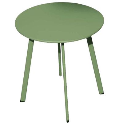 Table basse de jardin en acier Massai 45 cm (Amande)