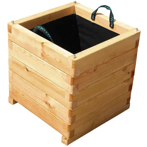 Une sélection pour l’extérieur:Bac Renata carré en mélèze huilé 70 x 70 x 70 cm