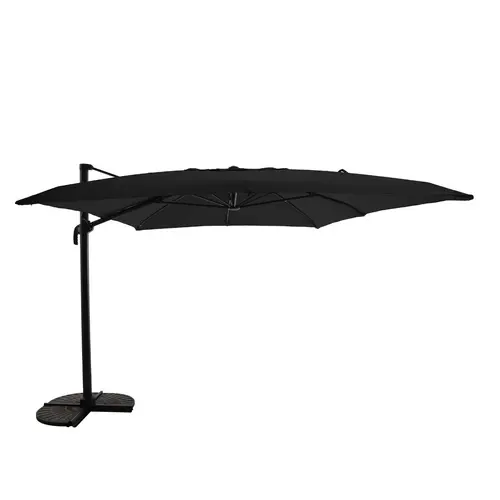 Pour aménager vos extérieurs：Parasol déporté rectangulaire coloris gris anthracite - 400 x 300 cm