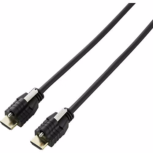 Câble de raccordement SpeaKa Professional HDMI mâle HDMI – A 3, 00 m, verrouillage à vis, contacts plaqués or, blindage double.