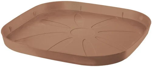 Jardin accessoire:Soucoupe carrée en plastique recyclé Deroma Origin Cotto - 32 x 32 x 2,8 cm