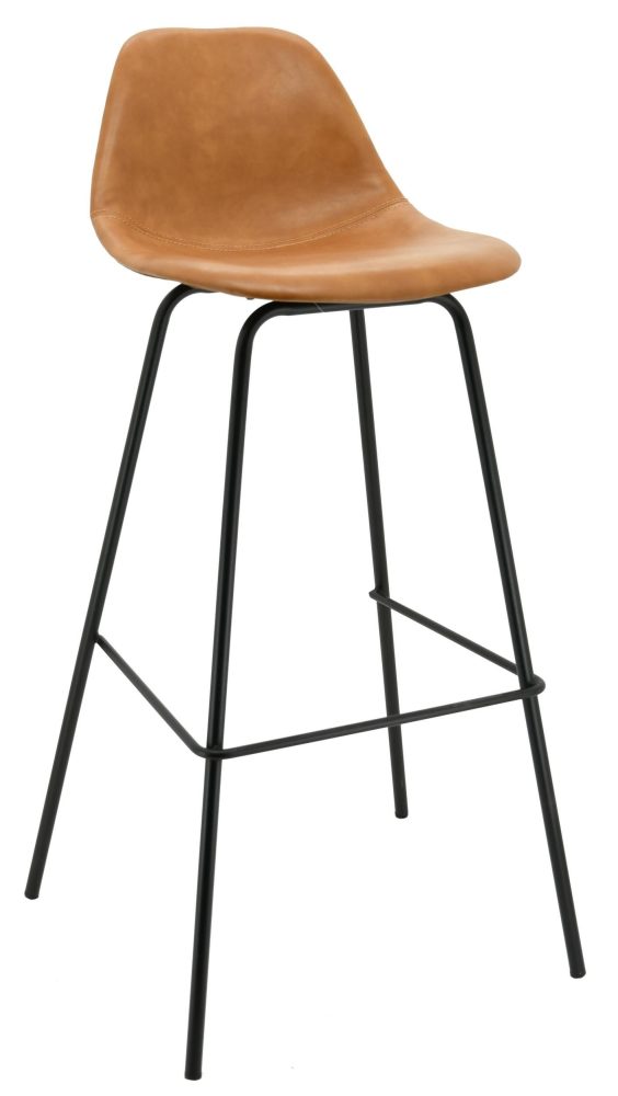 Tabouret de bar en polyuréthane et métal (Camel)