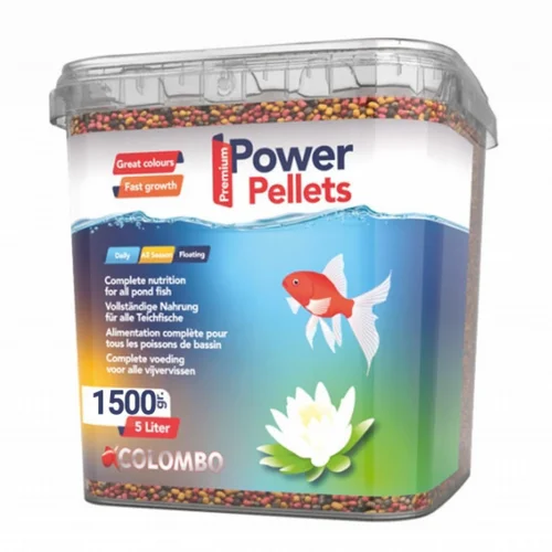 Idée pour le jardin:Granulés poissons 3mm enrichis - COLOMBO BASSIN Power Pellets - 1.5kg / 5L