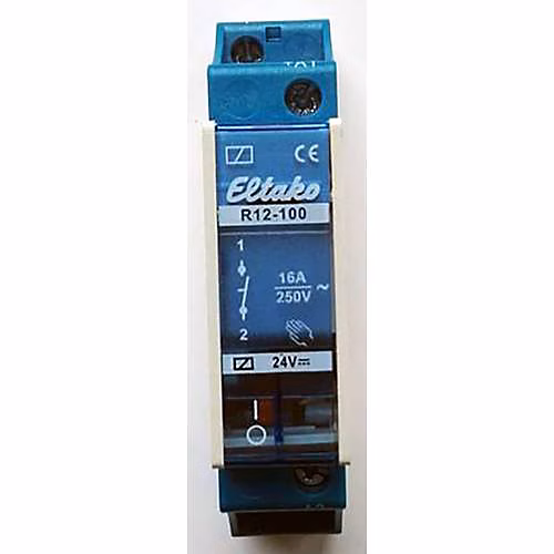 Eltako R12 – 100, 24V Relais de commutation modulaire 1 NO Tension nominale 24 V courant max. 8 A