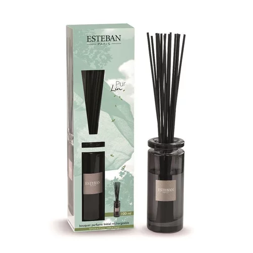 Une solution pratique pour le jardin：Bouquet parfumé Initial et sa recharge Pur Lin Esteban - 100 ml