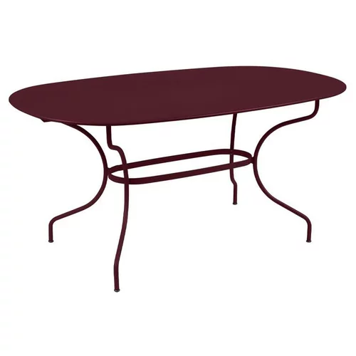 Votre allié à l’extérieur：Table coloris rouge en acier Opéra Fermob - 90 cm