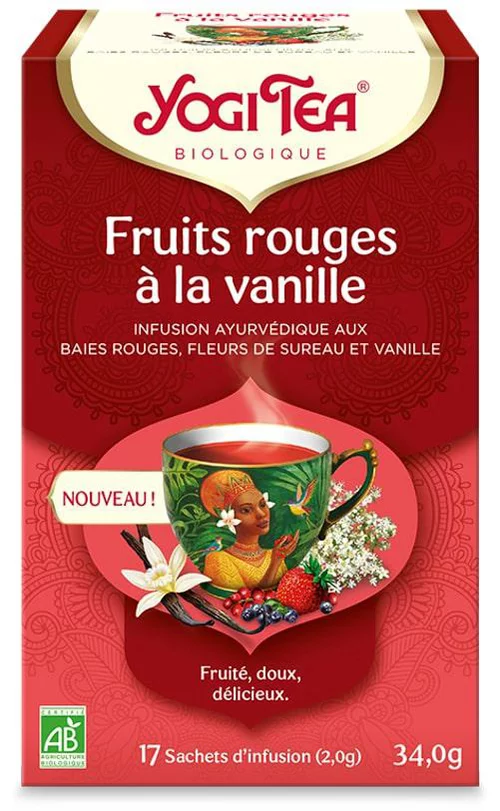 Jardin & loisirs：Yogi tea fruits rouges vanille bio - 17 sachets