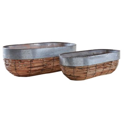 Corbeilles en rotin Paolo (Lot de 2)