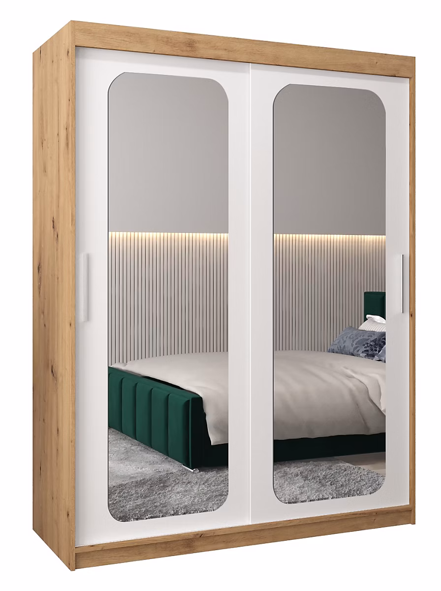 Armoire penderie – Armoire Promo T3 a portes coulissantes H. 200 x L. 150 x P. 62 2 portes