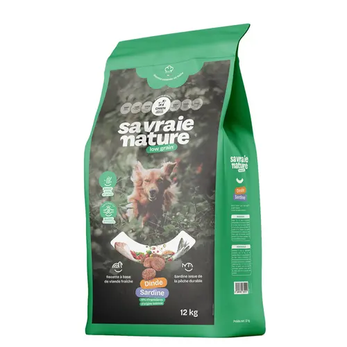 Pour votre espace:Croquettes chien adulte medium Sa Vraie Nature dinde sardine - 12 kg