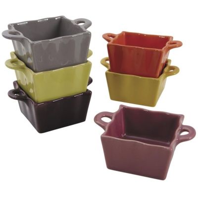 Ramequin carré en céramique (Lot de 6)