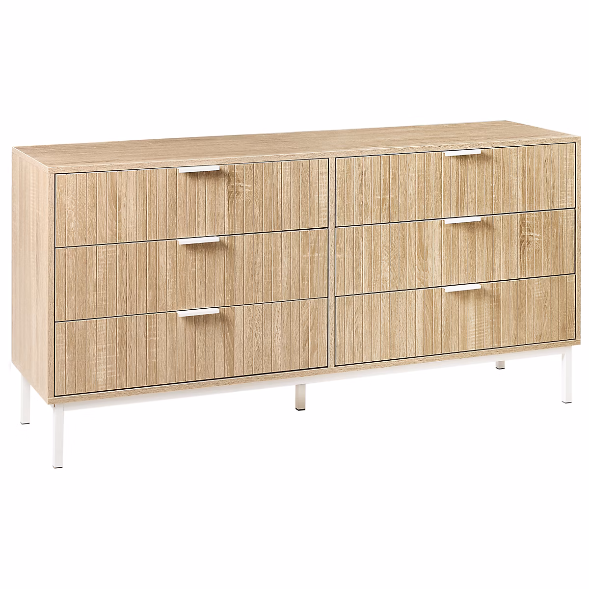 Commode à 6 tiroirs ROYALLA Marron clair – Réf. DTUNAAUIE4916064438