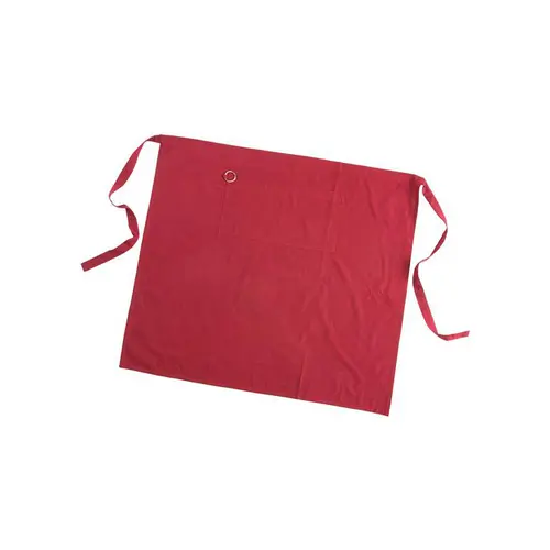 Pour donner du style à l’extérieur：Tablier noué à la taille bordeaux en coton - 80 x 90 cm