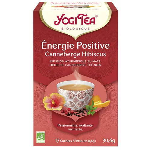 Bien pensé jardin：Yogi Tea Energie positive Canneberge Hibiscus – La boîte de 17 sachets
