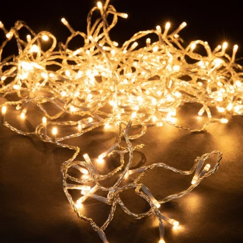 Tout pour le jardin:Guirlande lumineuse LED à lumière animée blanc chaud sur secteur Flicker Light - 8 m