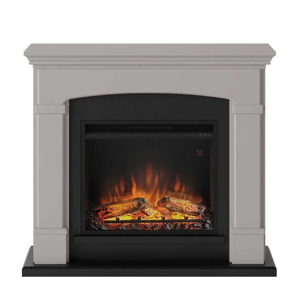 CENTRALE BRICO Cheminée électrique décorative Helmi Beige - Powerflame