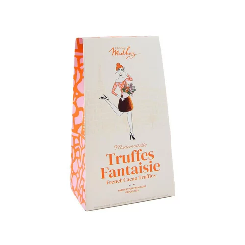 Sélection maison:Truffes caramel au beurre salé bio étui Paris chic Mathez - 100 g