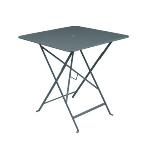 Une sélection pensée pour l’extérieur：Table pliante en métal BISTRO couleur gris orage L71xl71xh74