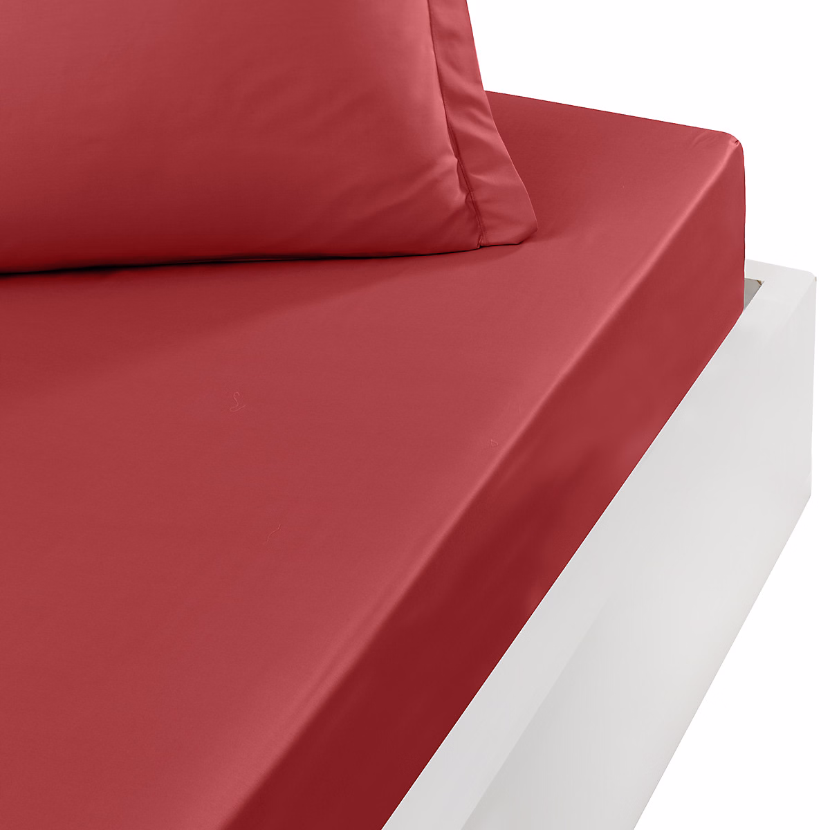 Drap housse bonnet 40 cm en percale coton PLUSCardinal 80 × 200 cm SOFT PERCALE