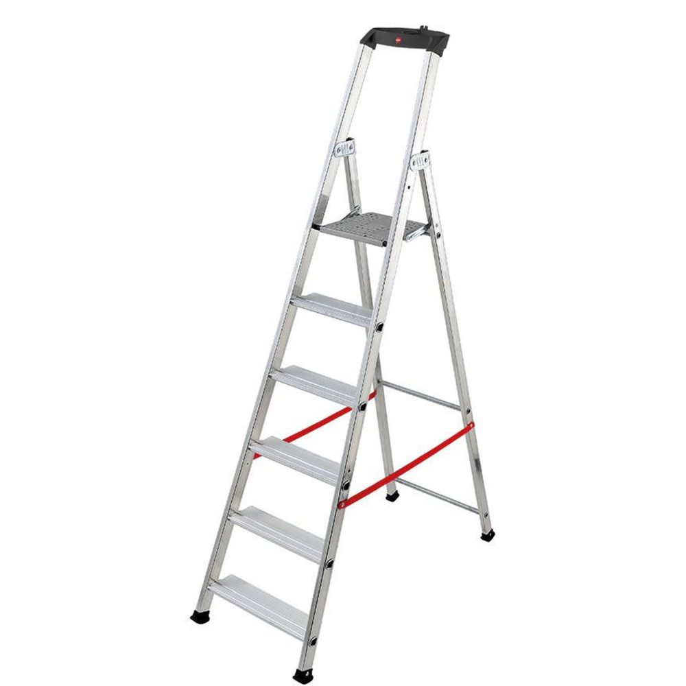HAILO Escabeau professionnel pliable en aluminium 6 marches larges hailo alu pro
