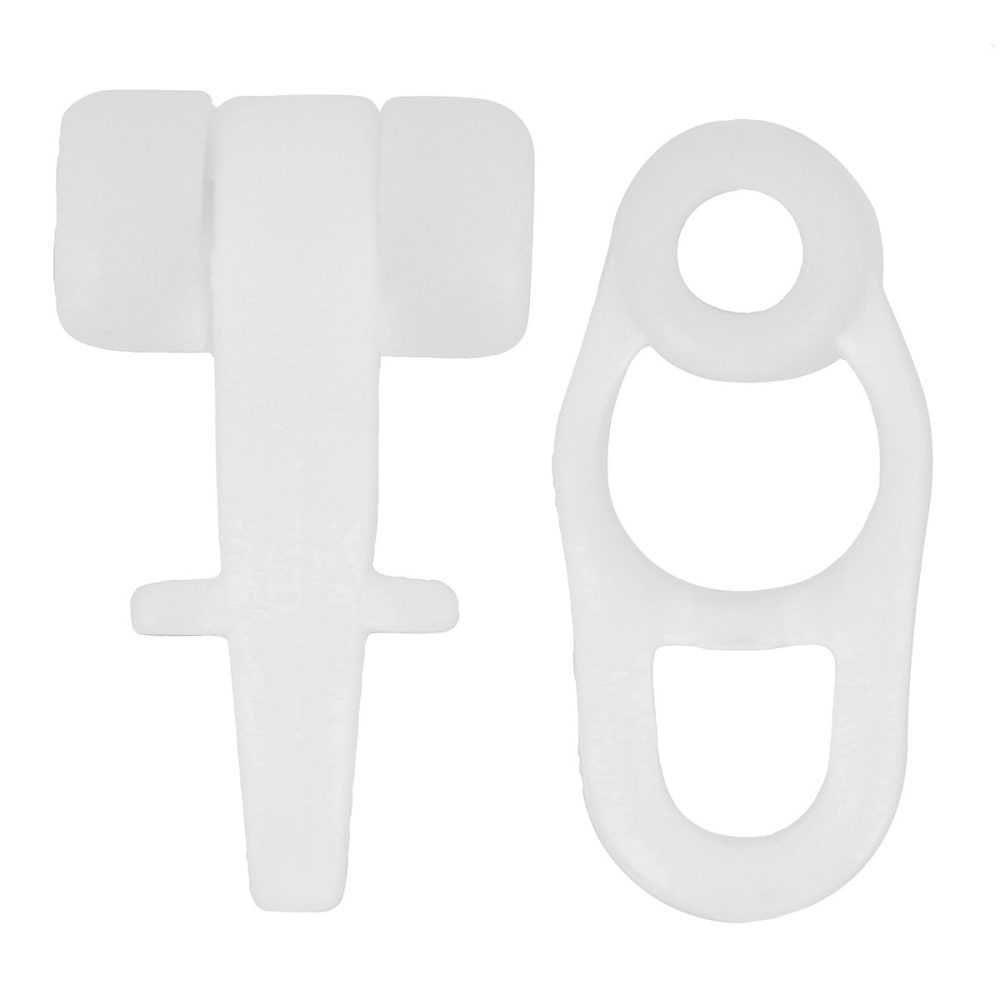 Glisseurs plastique pour rail rideau express 19 × 12 mm – Mobois, lot de 25
