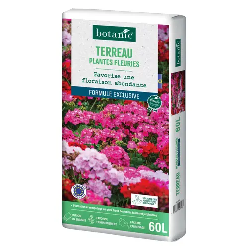 Extérieur déco：Terreau pour plantes fleuries botanic® 40 L