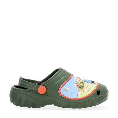 Idée simple：Sabot Road Trip enfant coloris vert kaki en caoutchouc synthétique EVA Blackfox - pointure 32/33