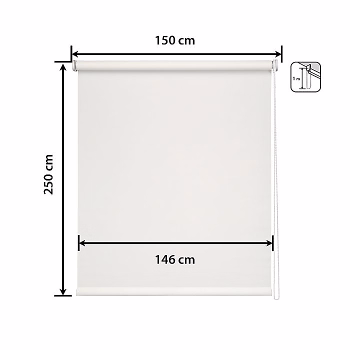 Easydeco – Store Enrouleur motorisé à batterie Screen Premium ( Blanc | 150 × 250 cm)
