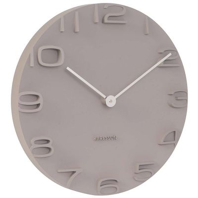 Horloge moderne avec aiguilles chromées On the Edge (Gris)