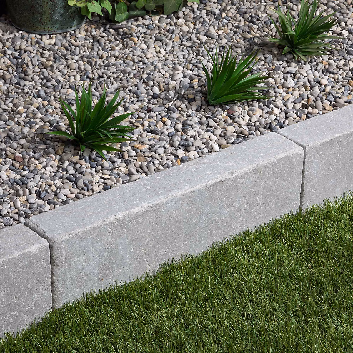 Bordure de jardin Pierre de l'Atlas Gris 50 × 15 × 8 cm (bordures soit 10 mètres) | RO'MA NATURE – lot de 20
