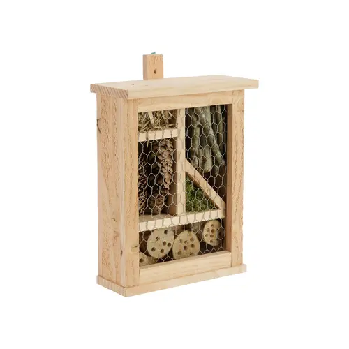 Sélection pour votre jardin:Hôtel à insectes carré en bois coloris naturel