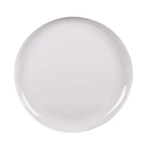Déco pour le jardin：Assiette de présentation en porcelaine blanche Ecume - Ø 31 cm