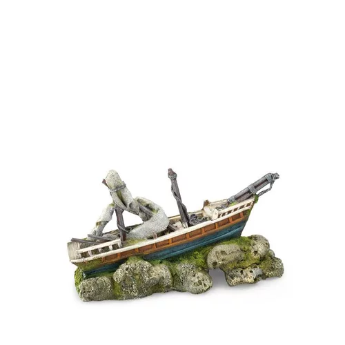 Choix jardin：Bateau large pour aquarium 36x13,5xH18,5 cm