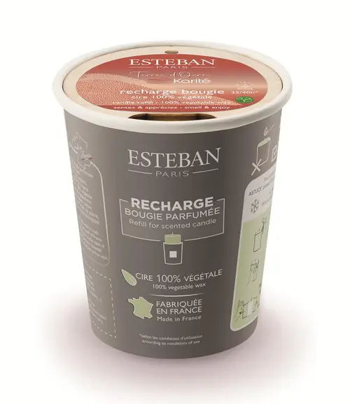 Une solution pratique pour l’extérieur：Recharge pour bougie parfumée senteur terre d'ocre Esteban - 180 g